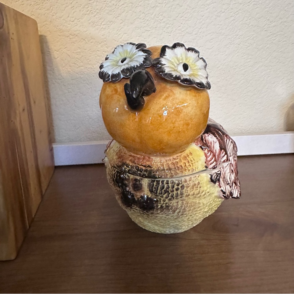 Bassano Vintage Italian Porcelain Owl Soup Tureen Bowl / Candy Dish - Picture 4 of 13